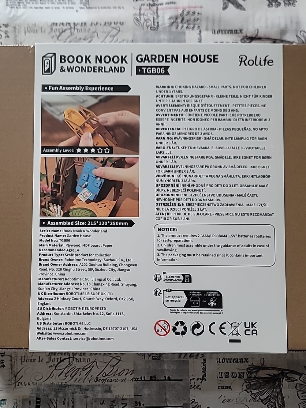 NEW Rolife Book Nook & Wonderland Garden House Miniature - Picture 3 of 5